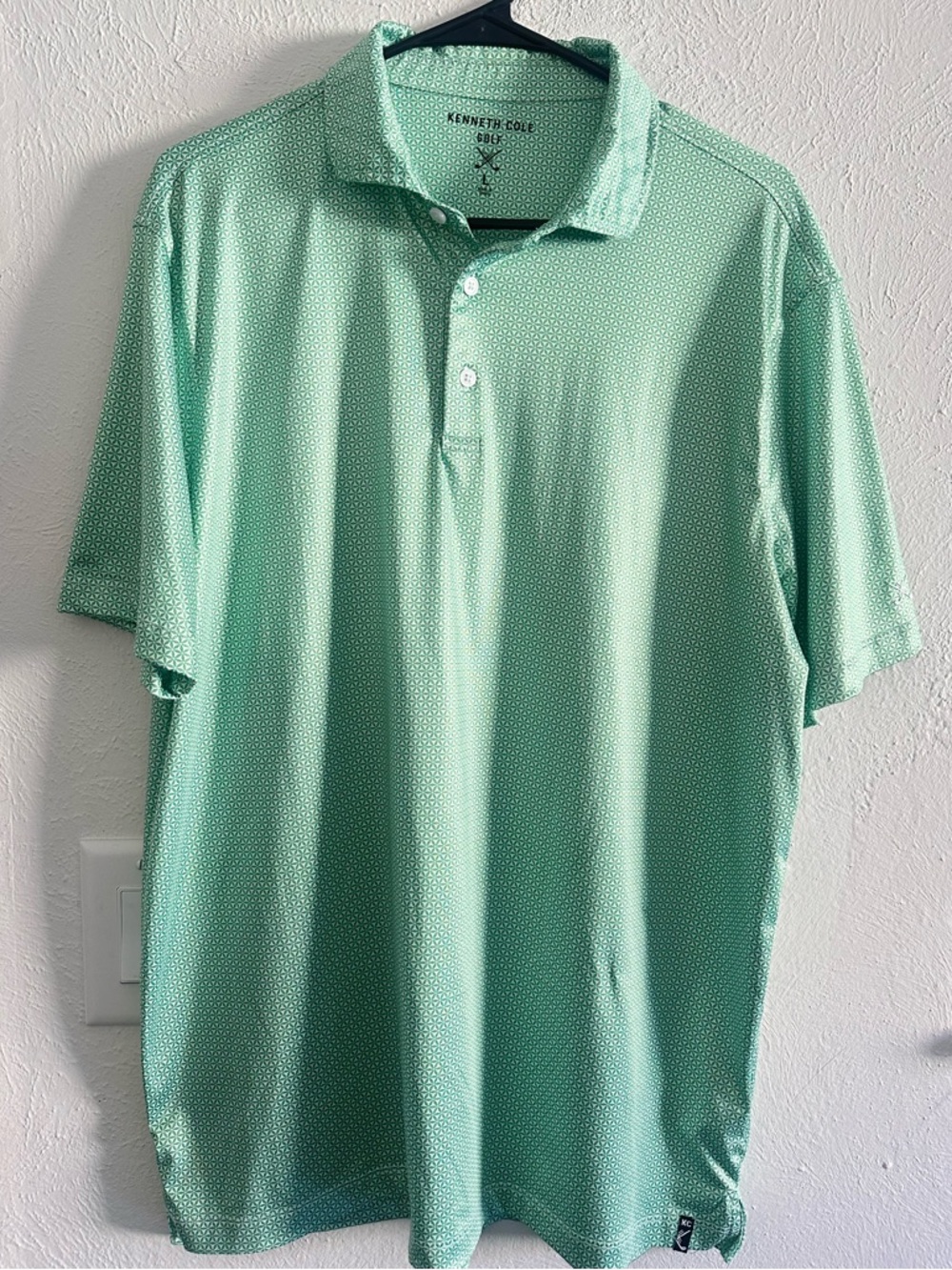 Kenneth Cole Light Mint Green Short-Sleeve Polo